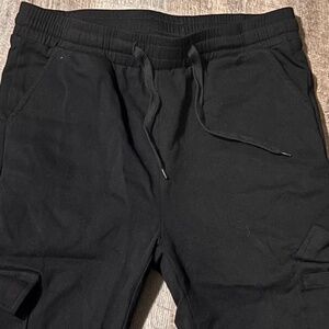 SHEIN Black Cargo Jogger Pants